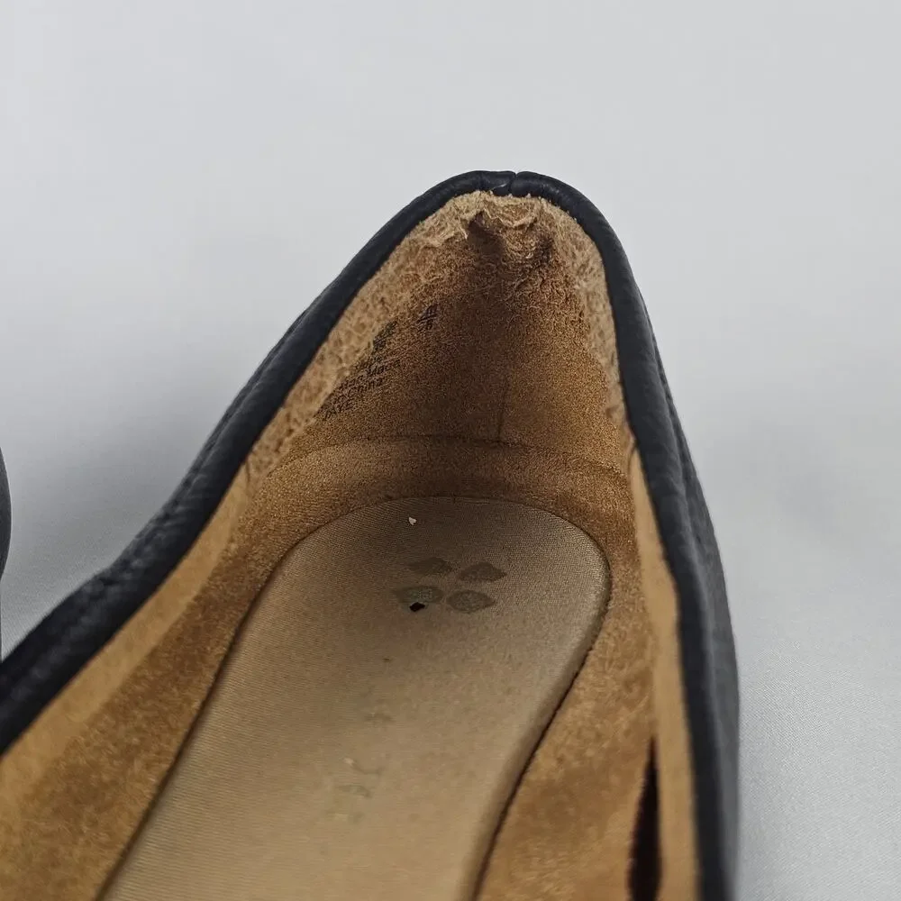 Naturalizer Jaye Black Leather Comfort Ballet Flats Shoes Womens Size 9 M EUR 39